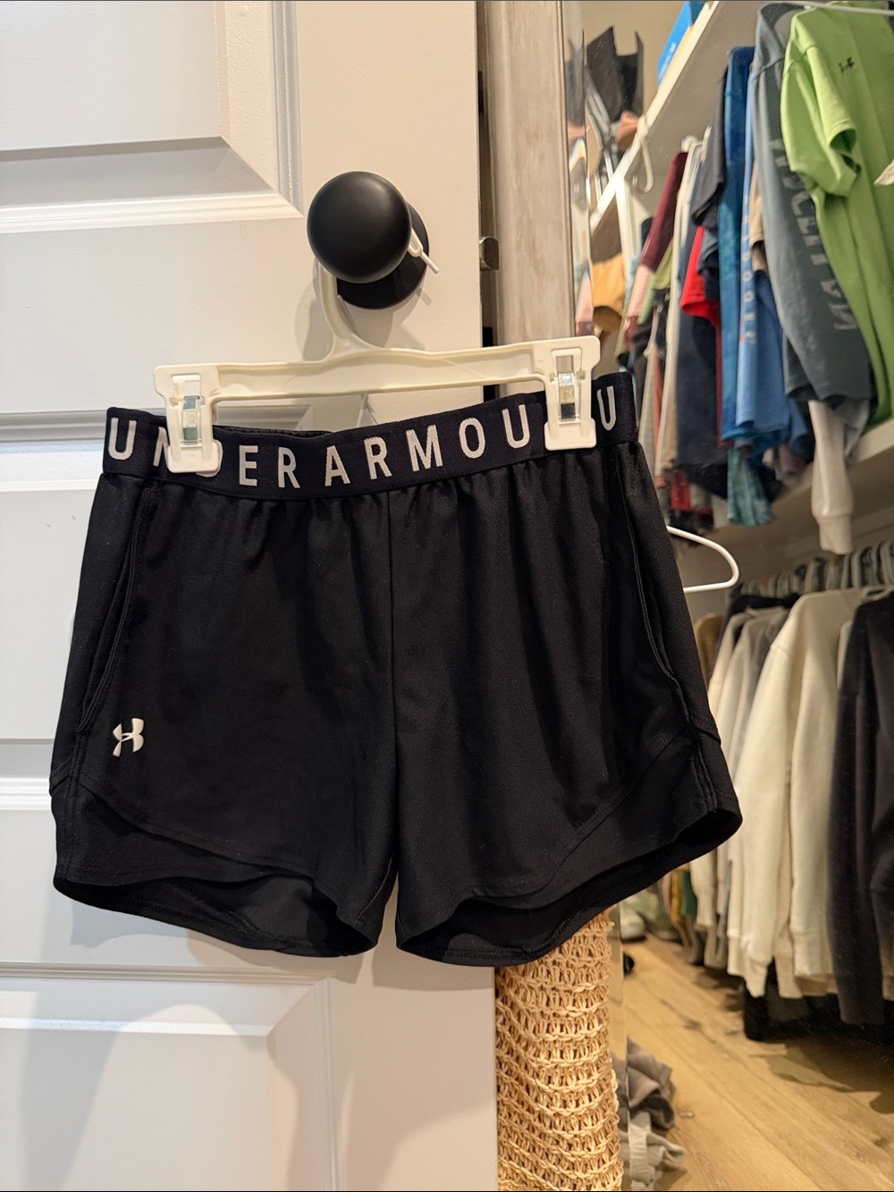 Under Armour Black Women's Athletic Shorts with Branded Waistband
